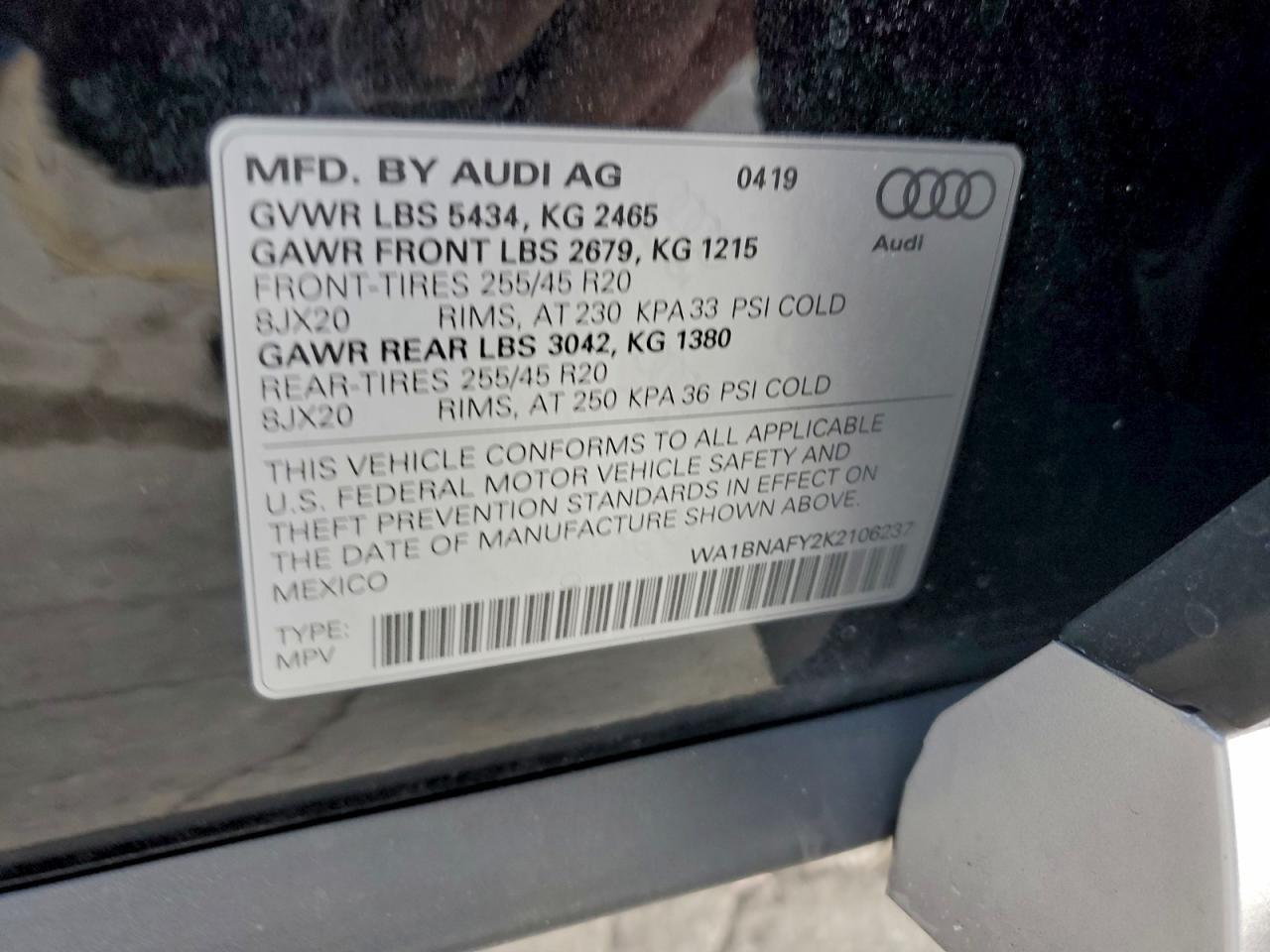 2019 Audi Q5 Premium Plus