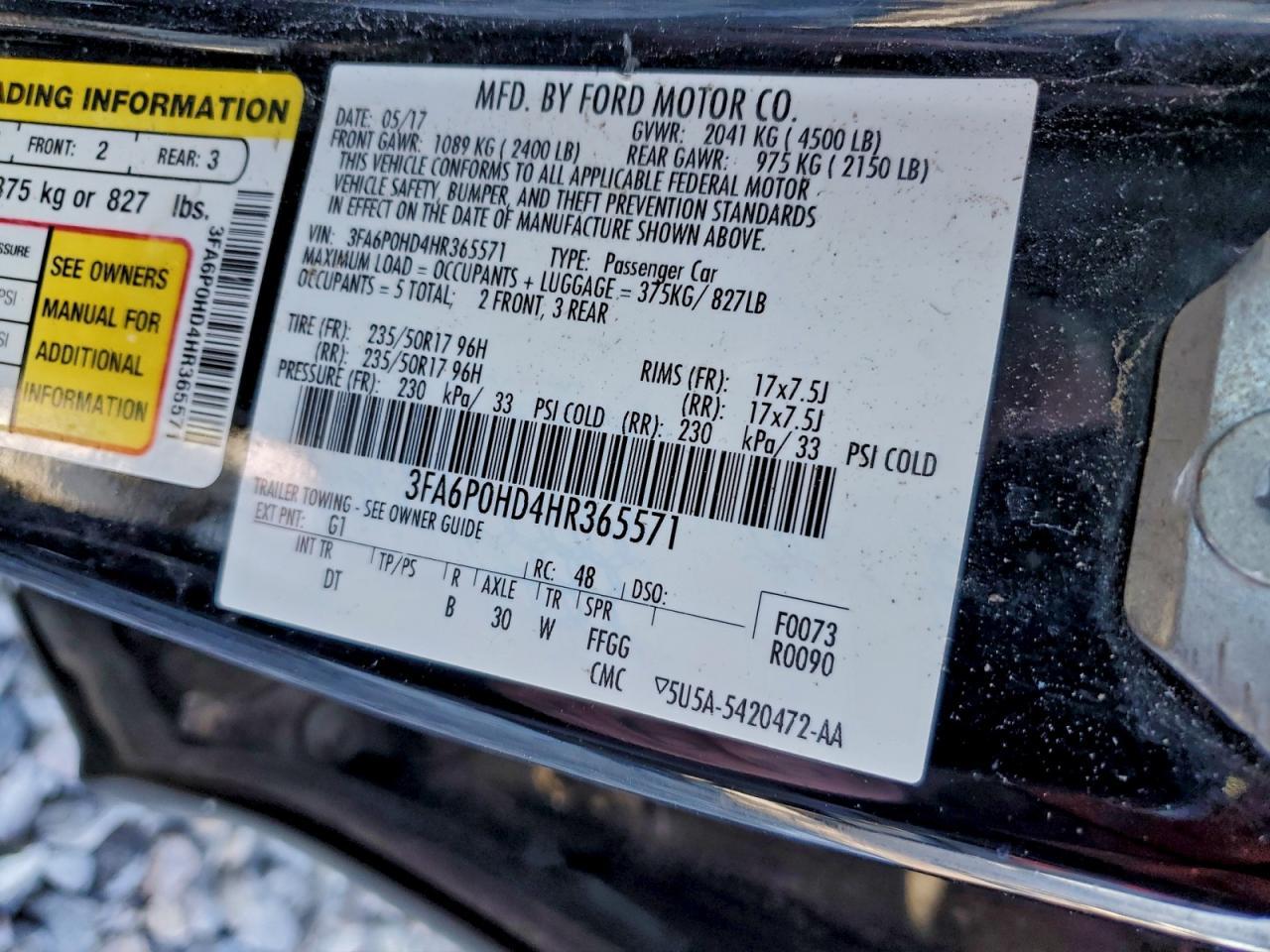 2017 Ford Fusion se