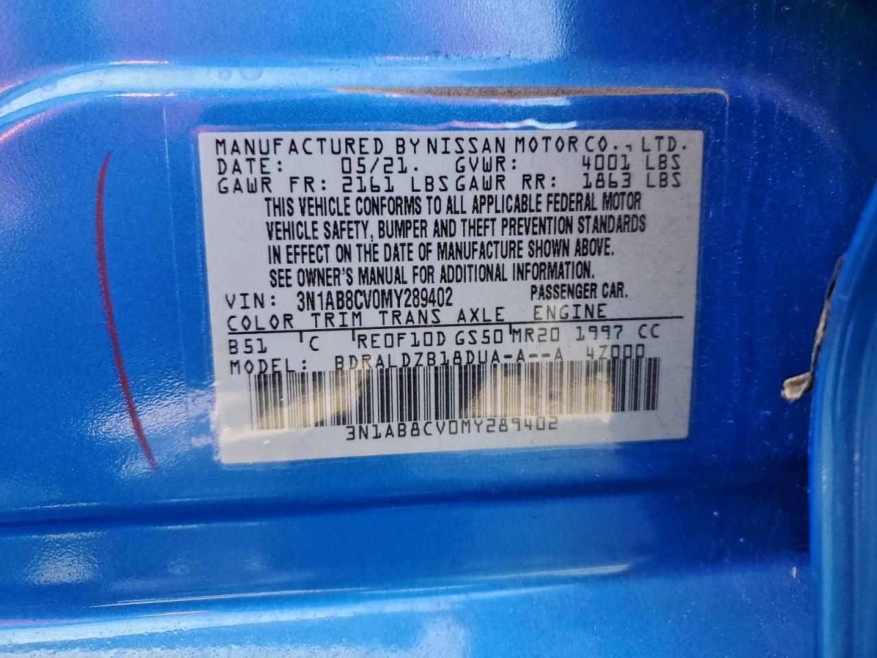 2021 Nissan Sentra sv