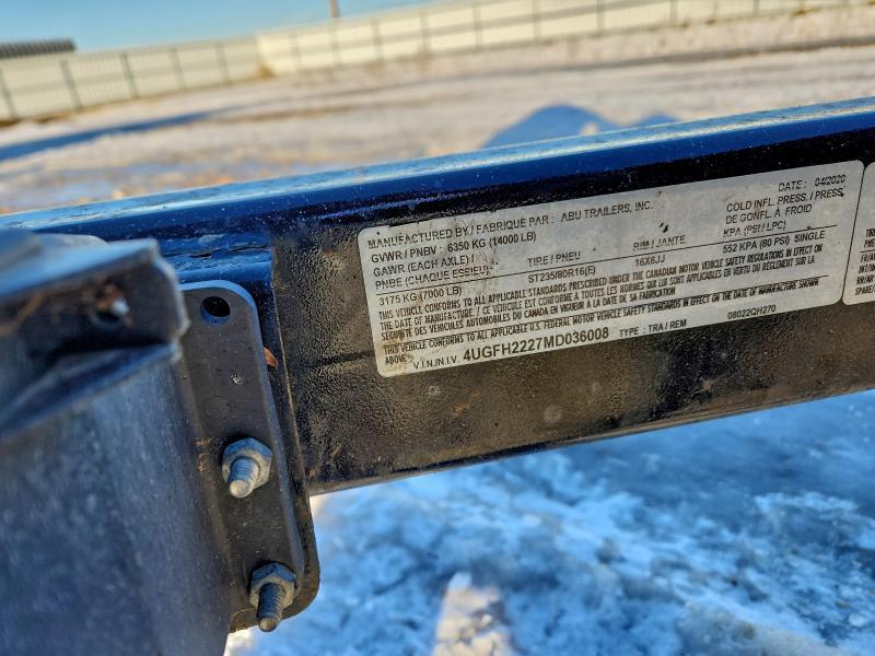 2020 ABU 2021 ABU 08022QH270 Tilt Deck Equipment Trailer