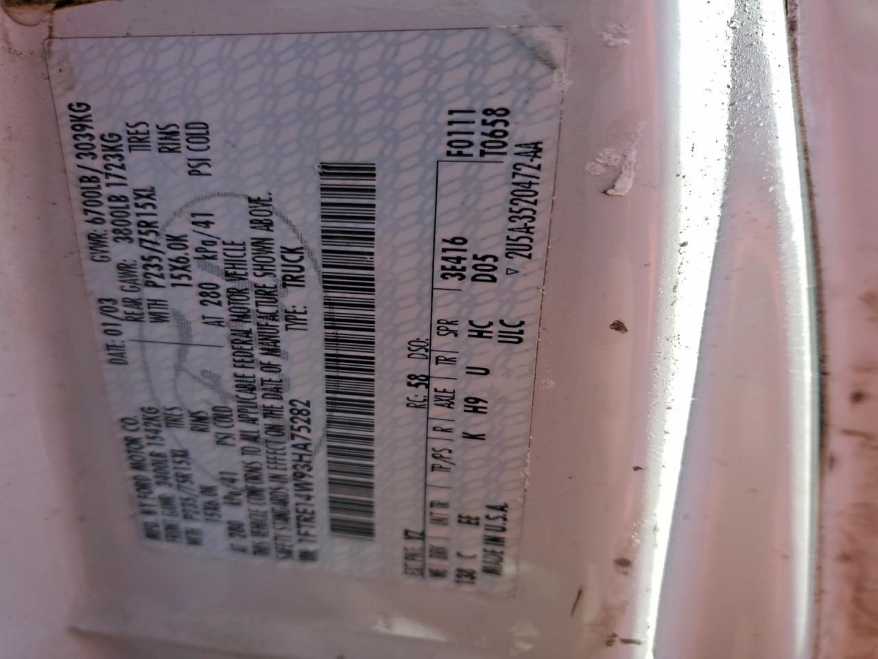 2003 Ford Econoline E150 van