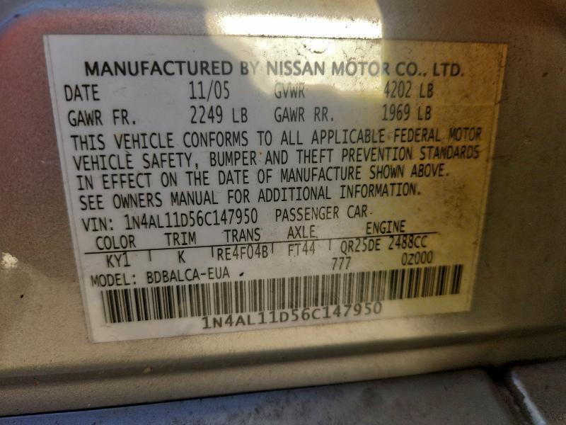 2006 Niss Altima 2.5