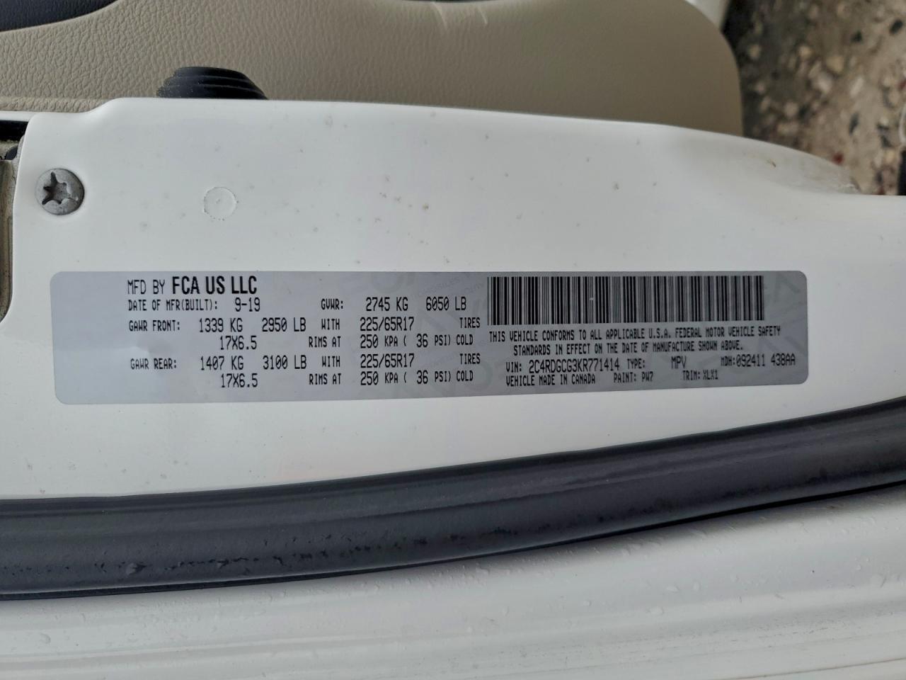 2019 Dodge Grand Caravan sxt