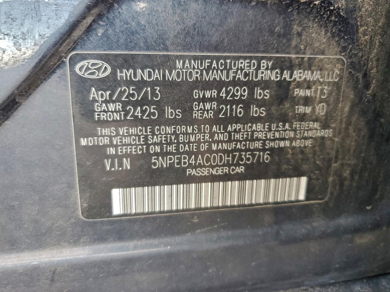2013 Hyundai Sonata gls