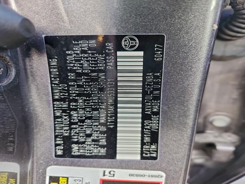 2021 Toyota Camry le
