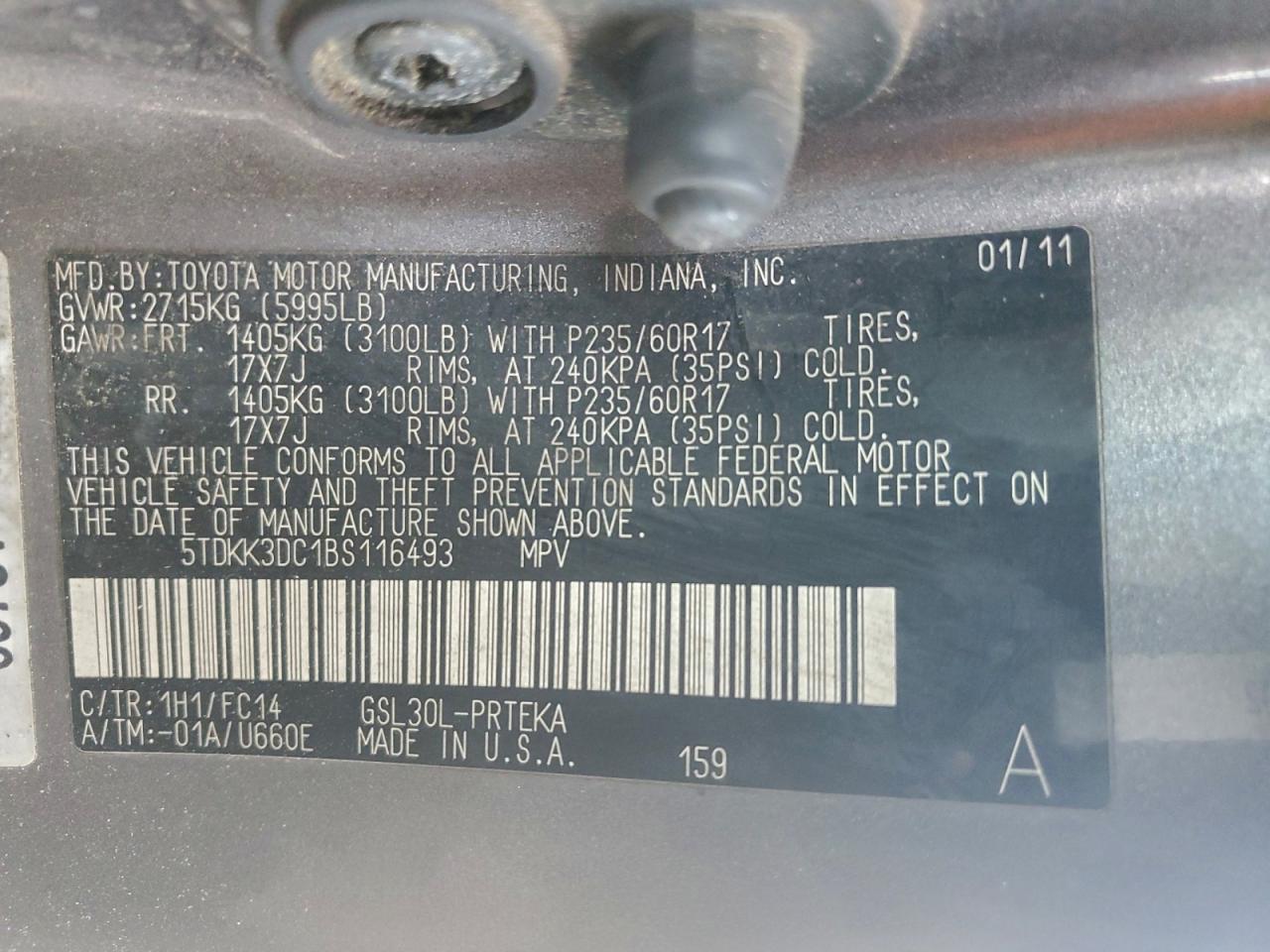 2011 Toyota Sienna le