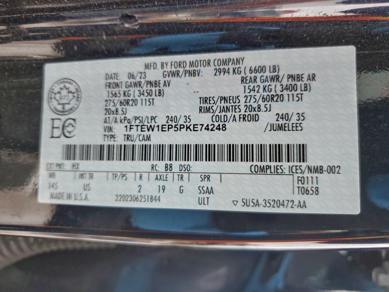 2023 Ford F150 Supercrew