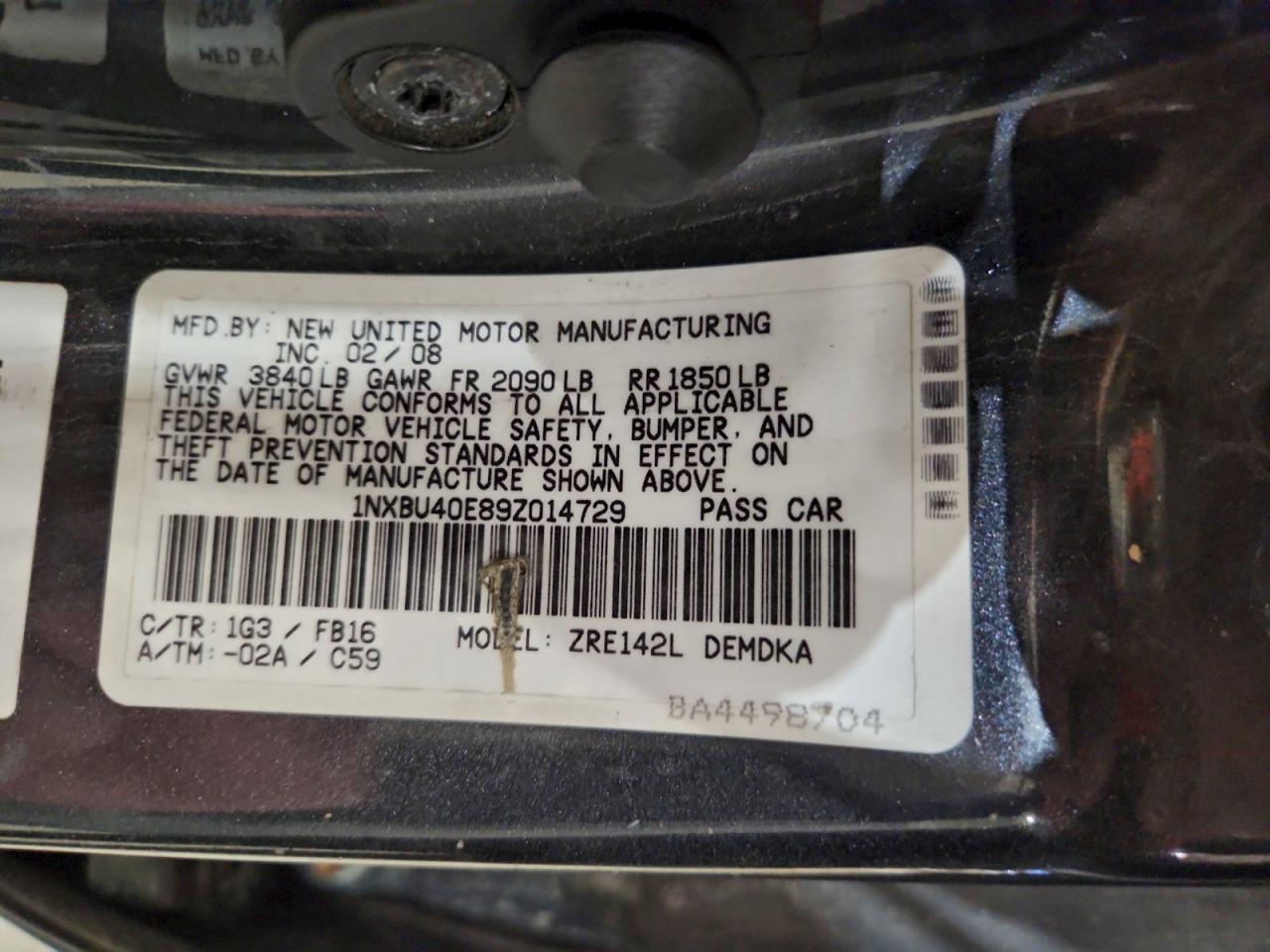 2009 Toyota Corolla Base