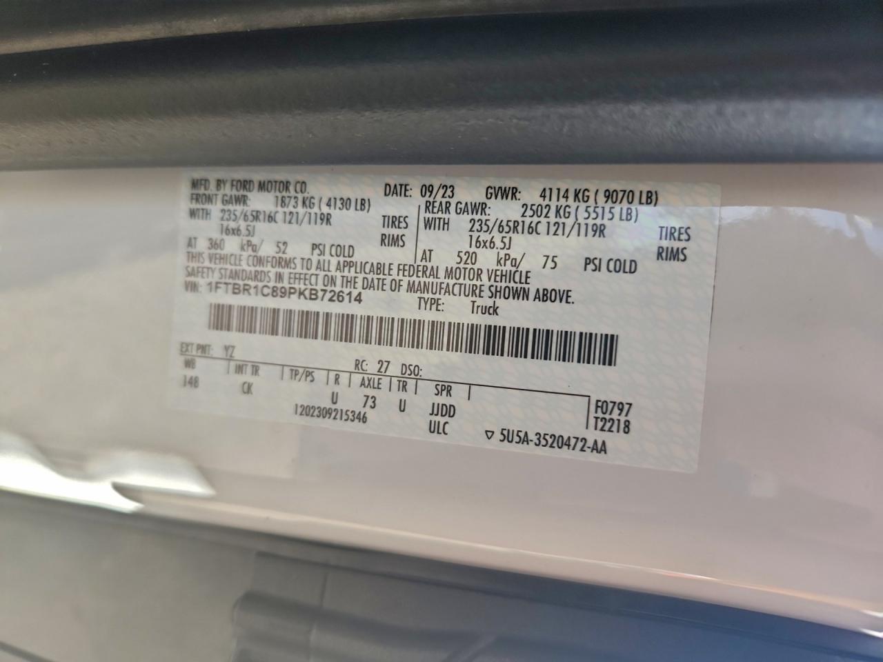2023 Ford Transit T-250 Delivery Van