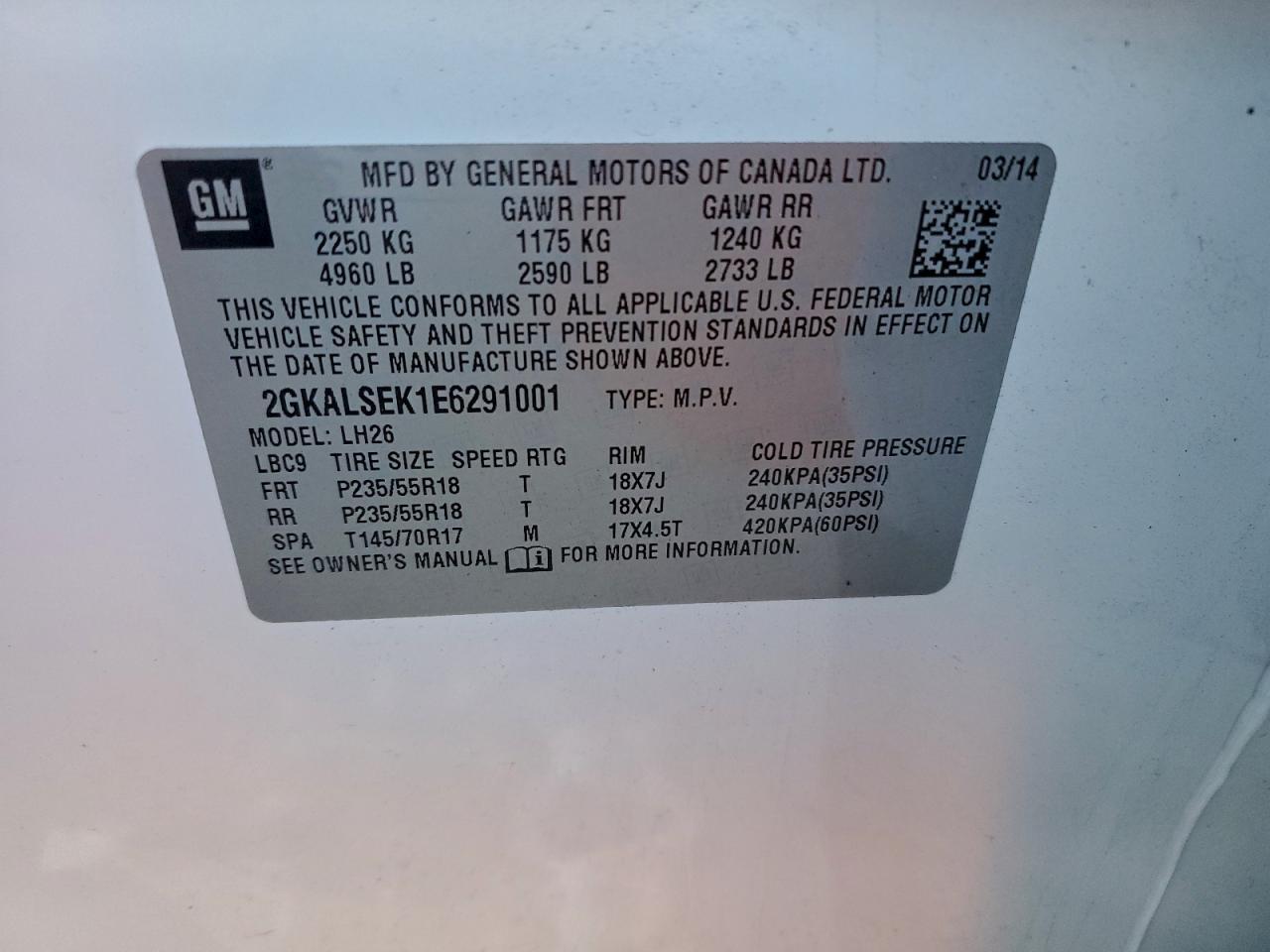 2014 GMC Terrain slt