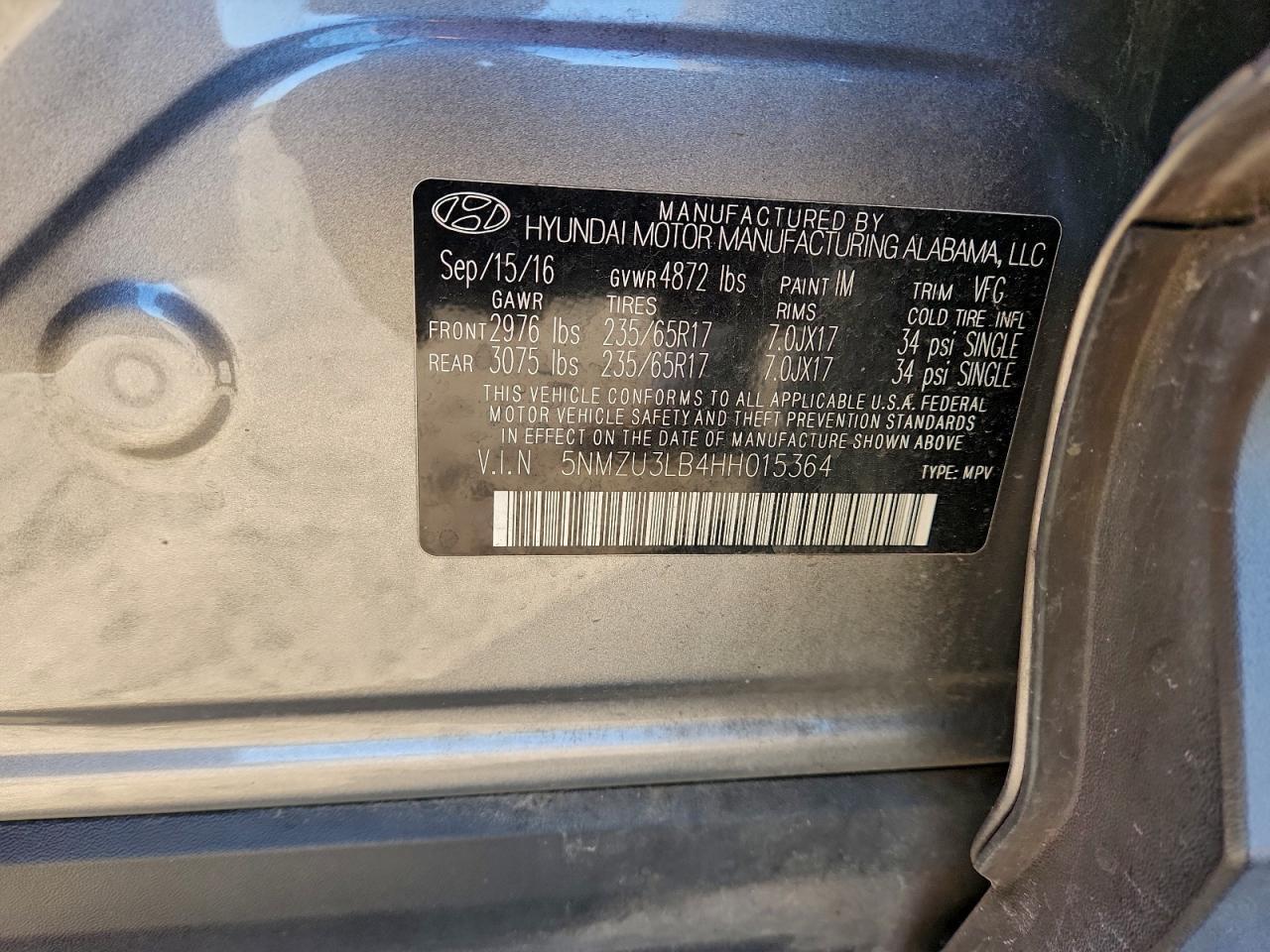 2017 Hyundai Santa fe Sport