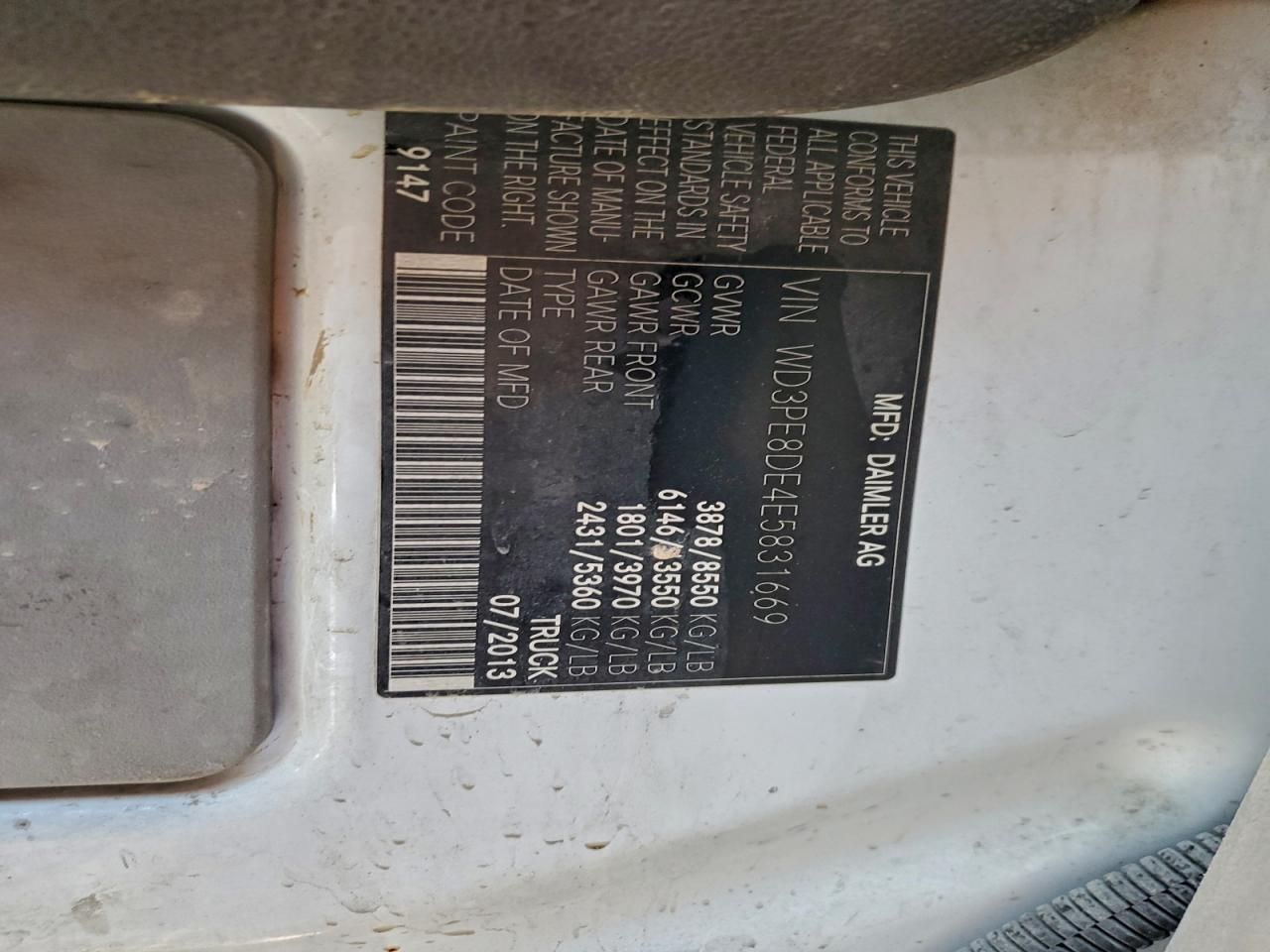 2014 Mercedes-Benz 2014 Mercedes Benz Sprinter 2500 Delivery Van