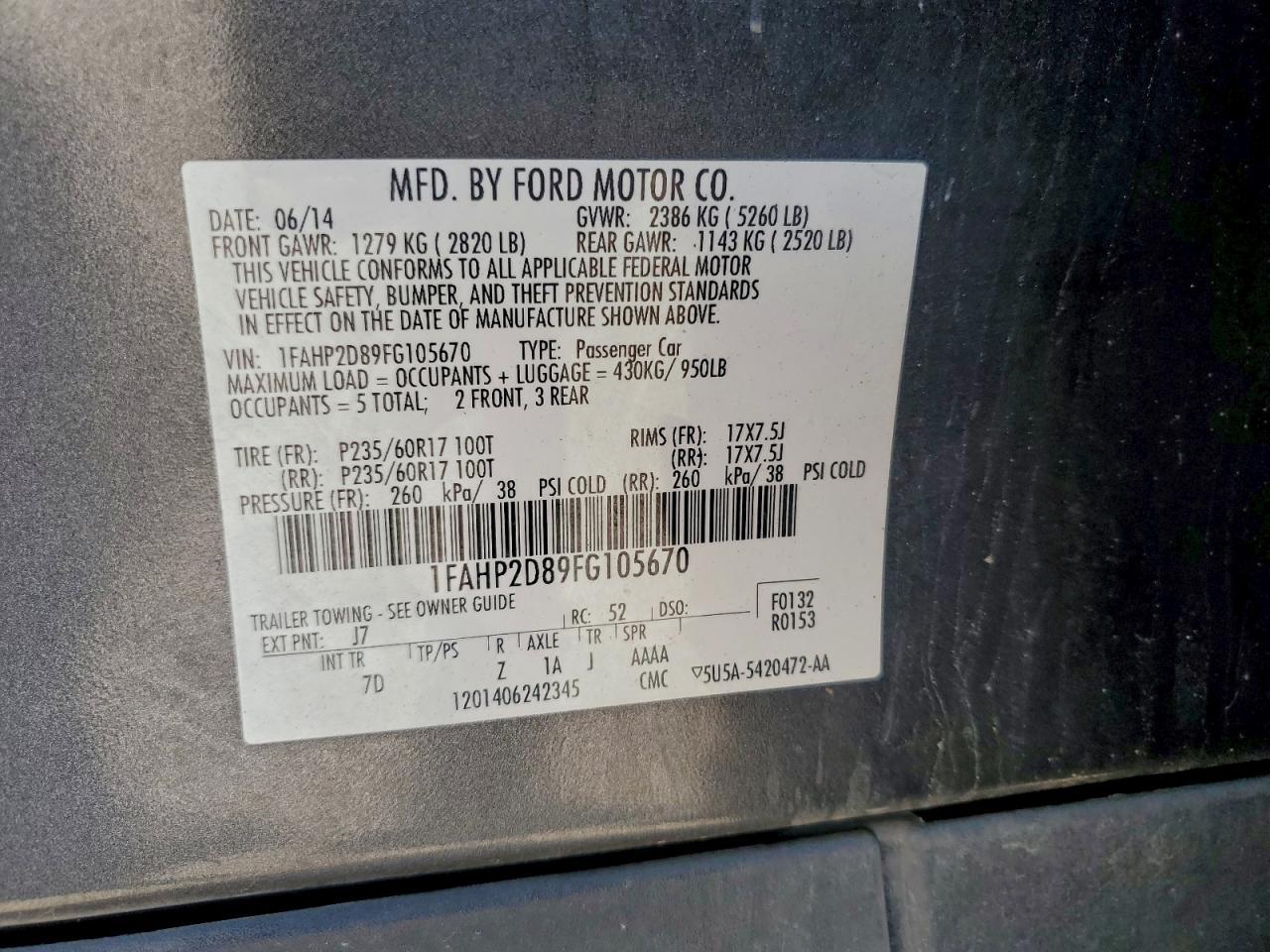 2015 Ford Taurus se