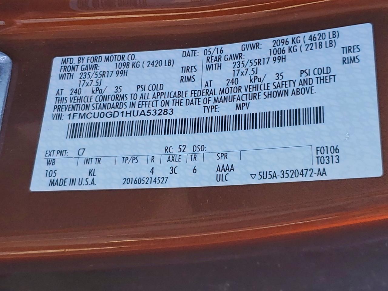 2017 Ford Escape se