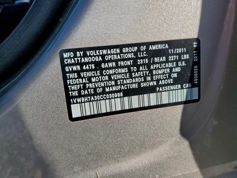 2012 Volkswagen Passat se