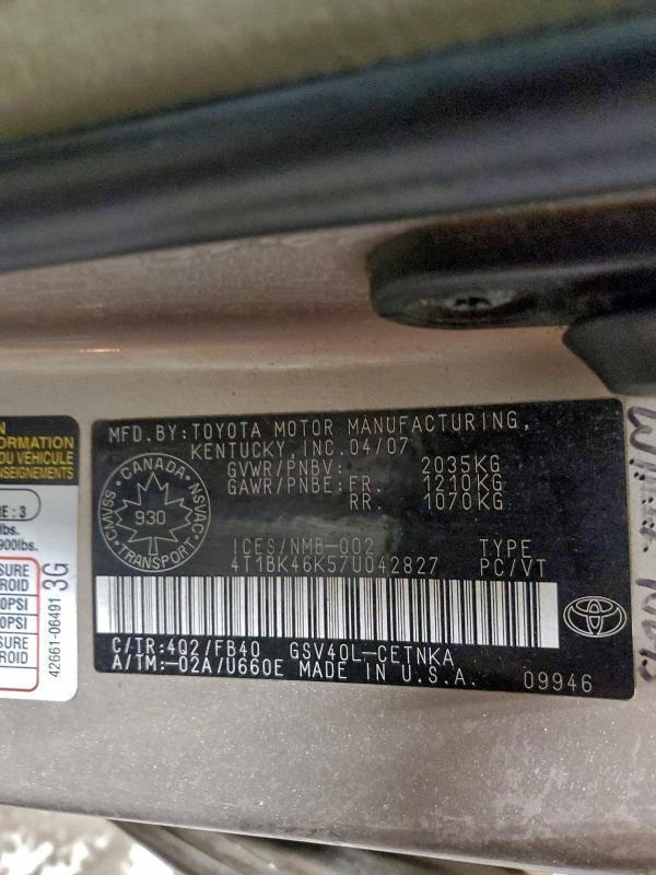 2007 Toyota Camry le