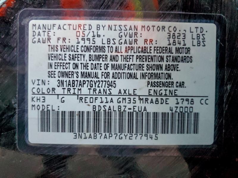 2016 Nissan Sentra s