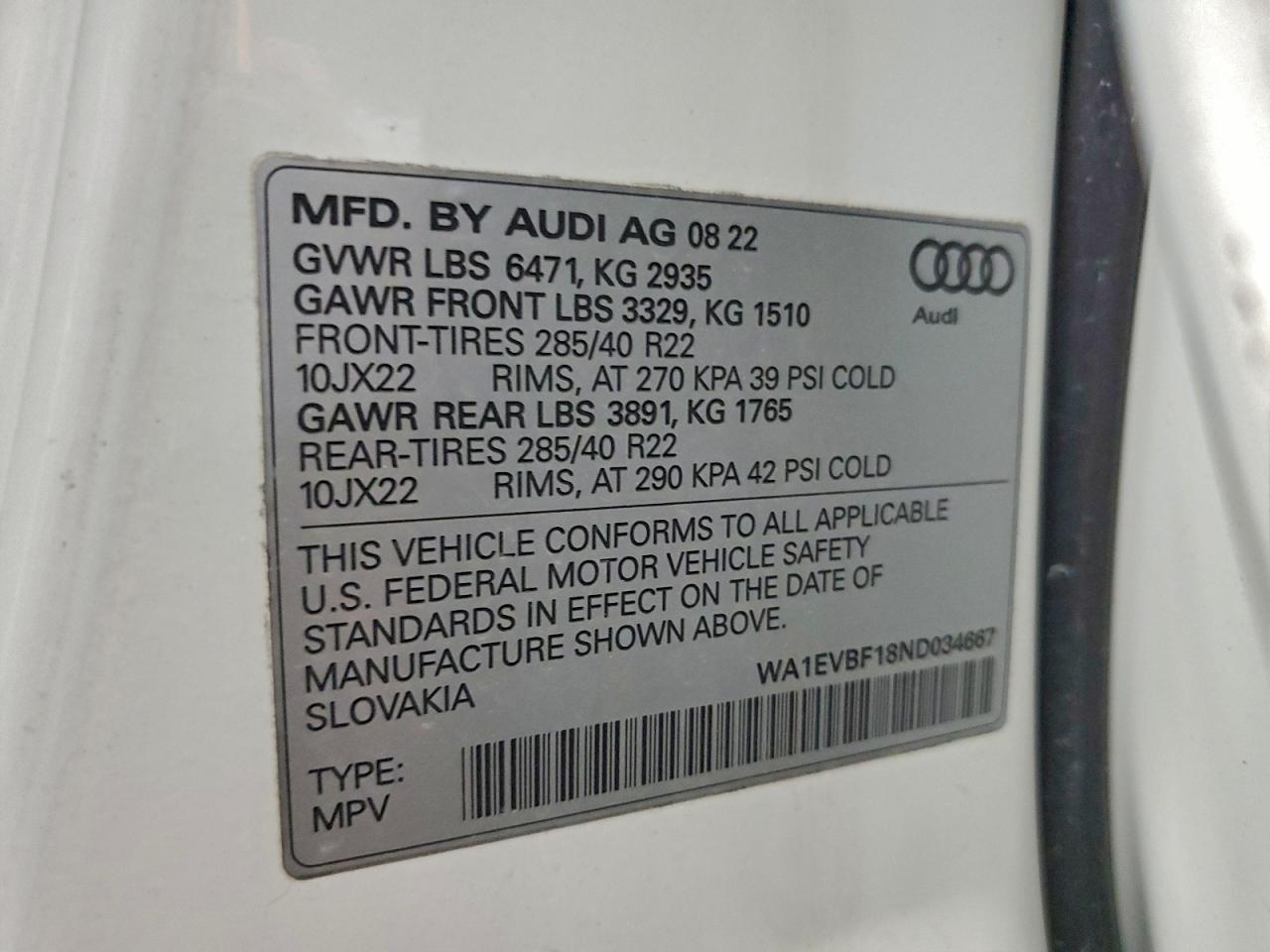 2022 Audi Q8 Premium Plus S-line