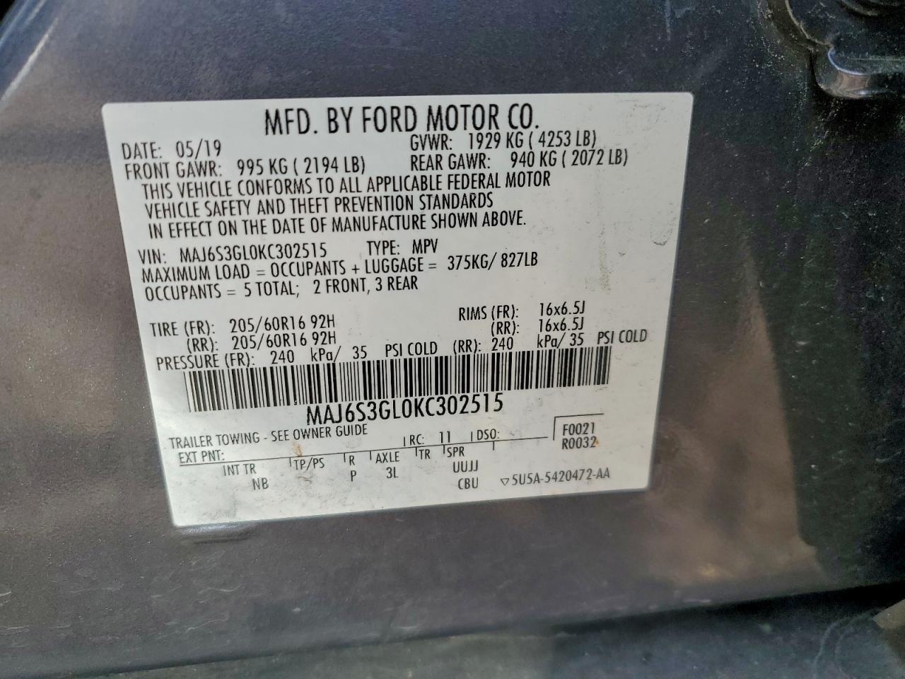 2019 Ford Ecosport se