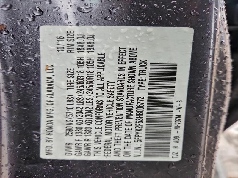 2017 Honda Ridgeline rtl