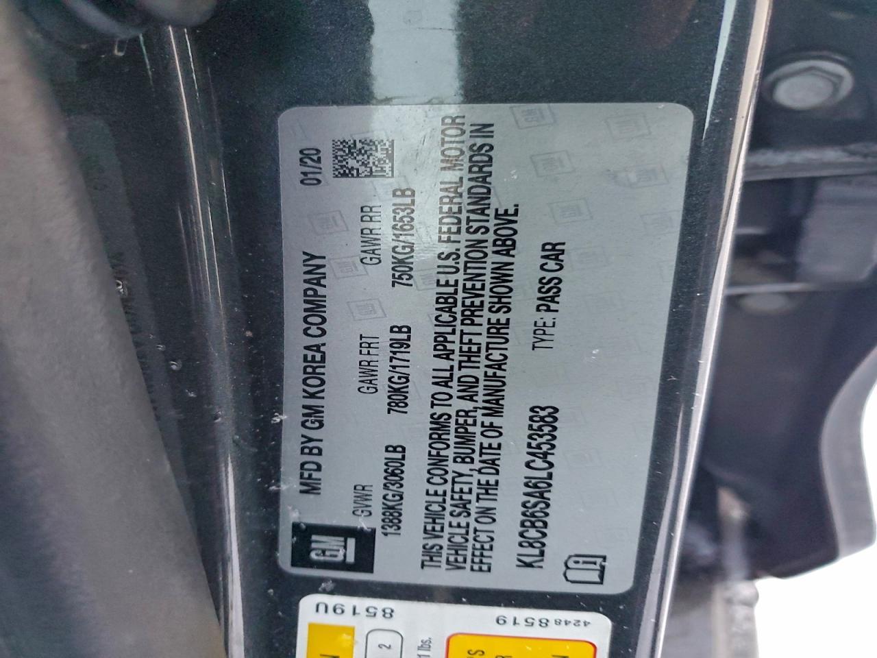 2020 Chevrolet Spark ls