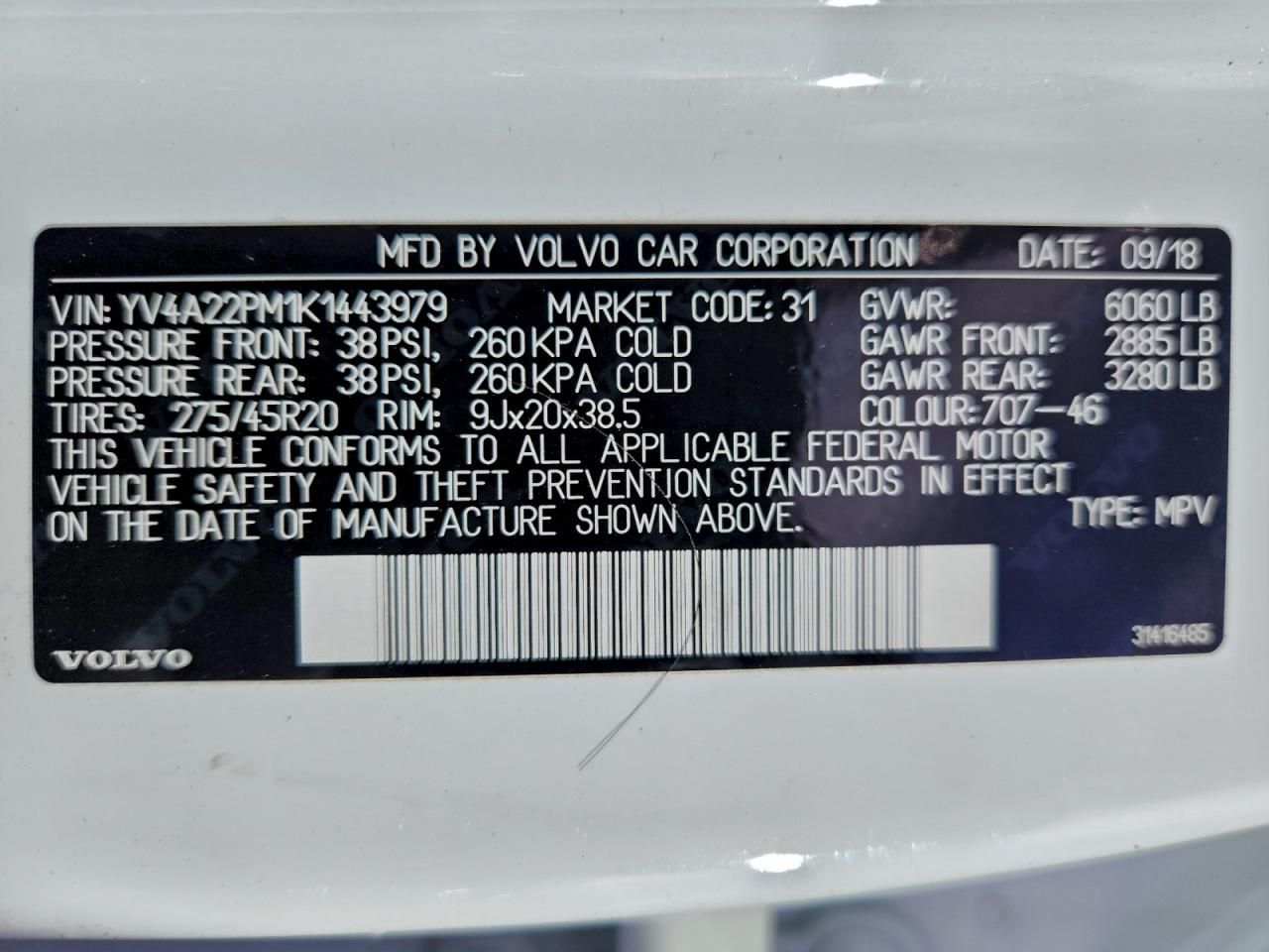 2019 Volvo Xc90 T6 R-design