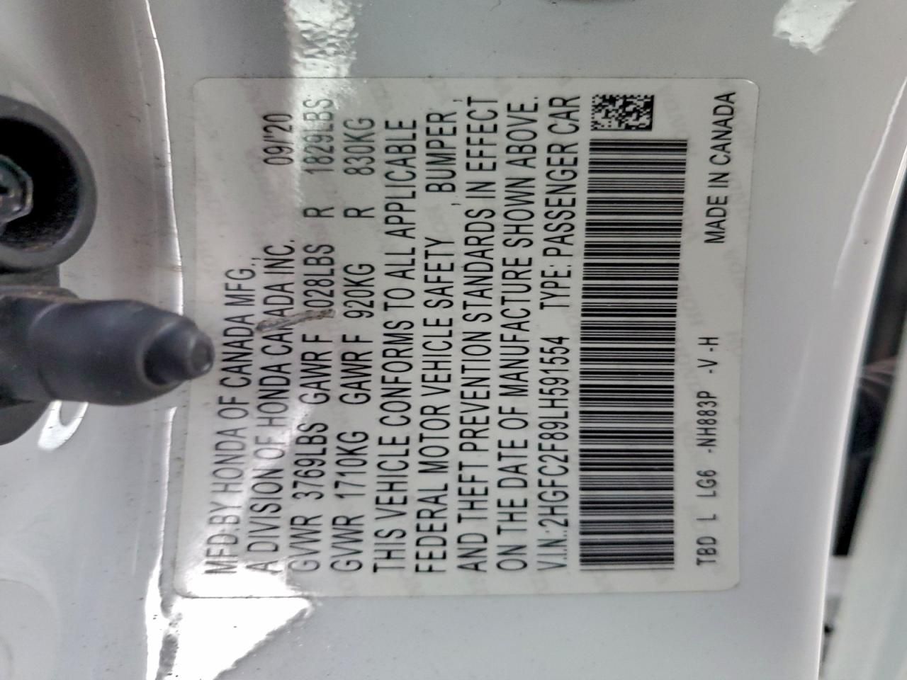 2020 Honda Civic Sport