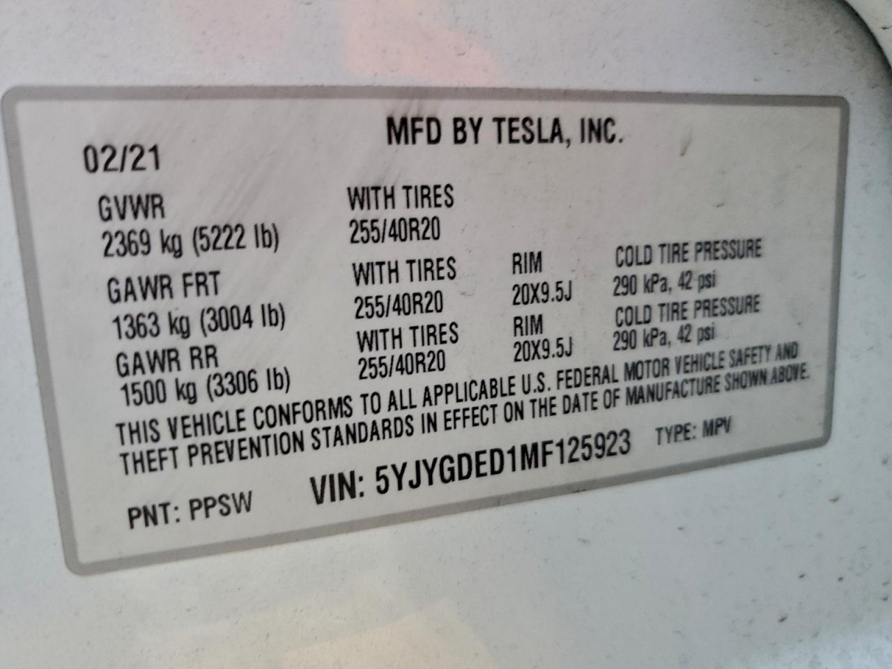 2021 Tesla Model y