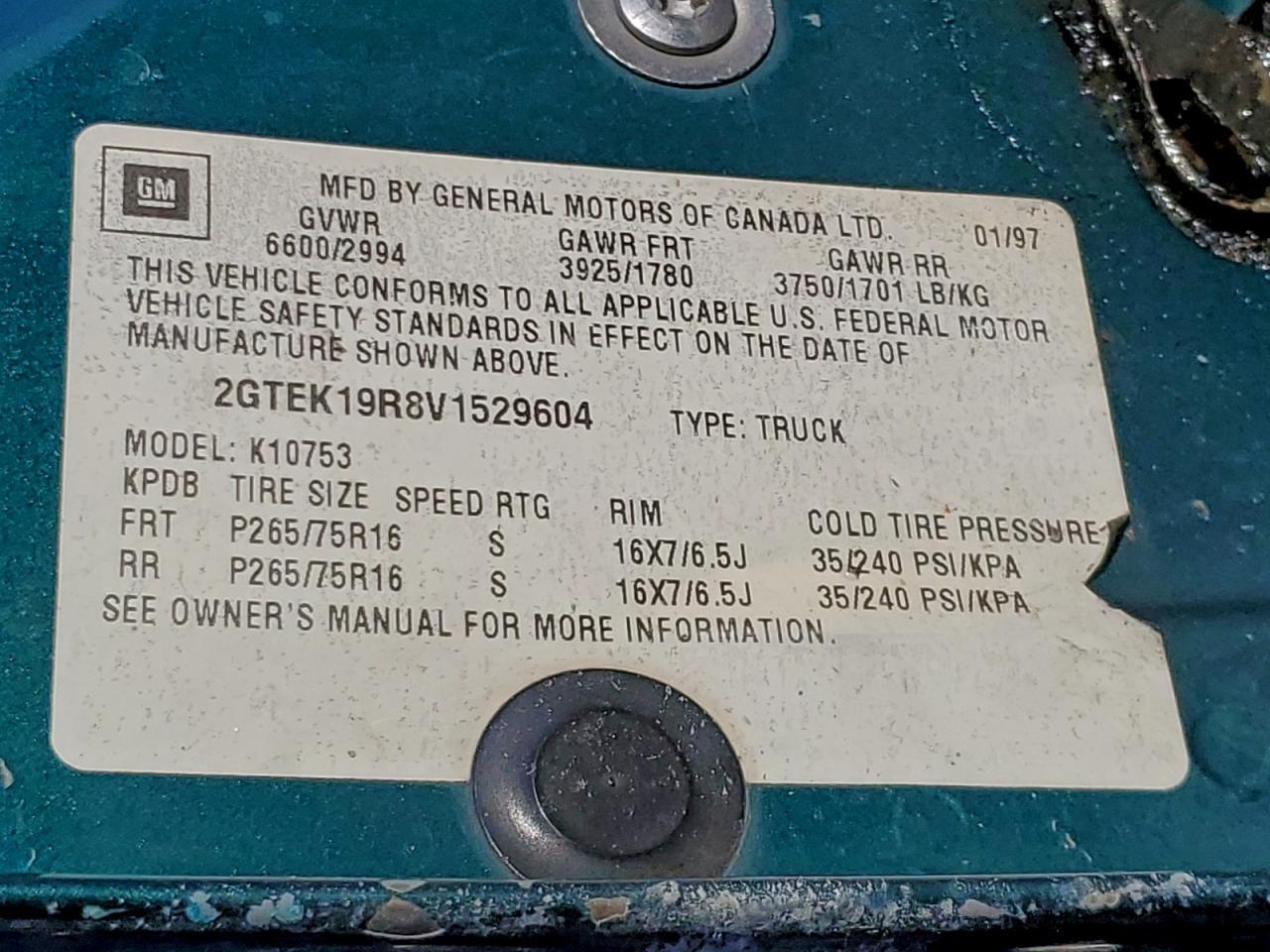 1997 GMC Sierra K1500