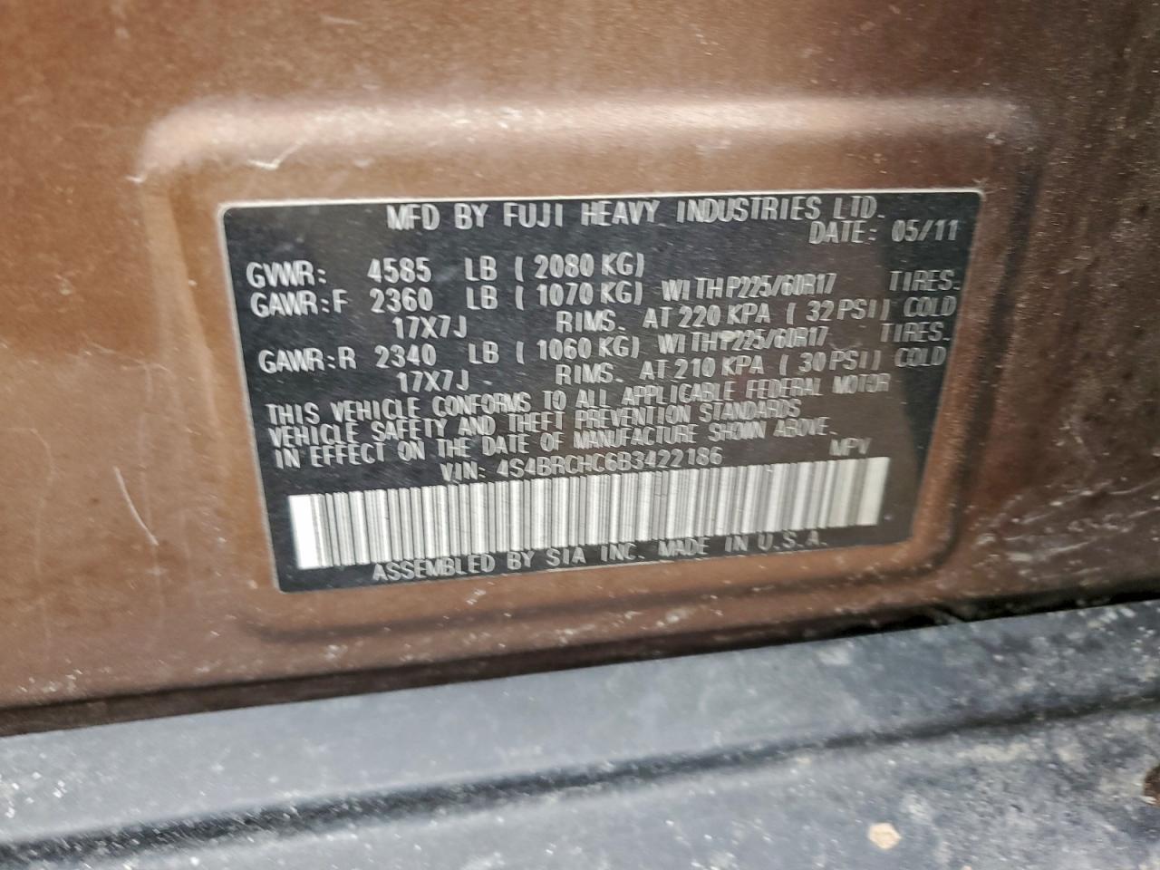 2011 Subaru Outback 2.5i Premium
