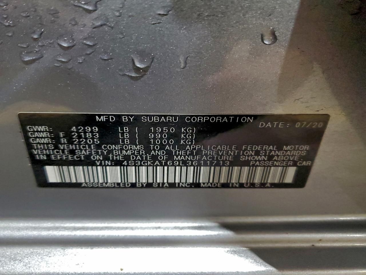 2020 Subaru Impreza Limited