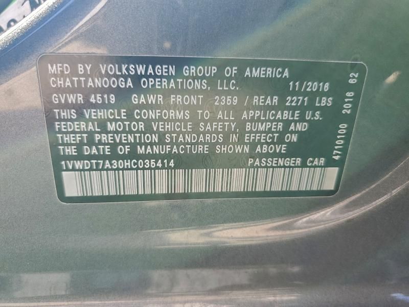 2017 Volkswagen Passat R-line