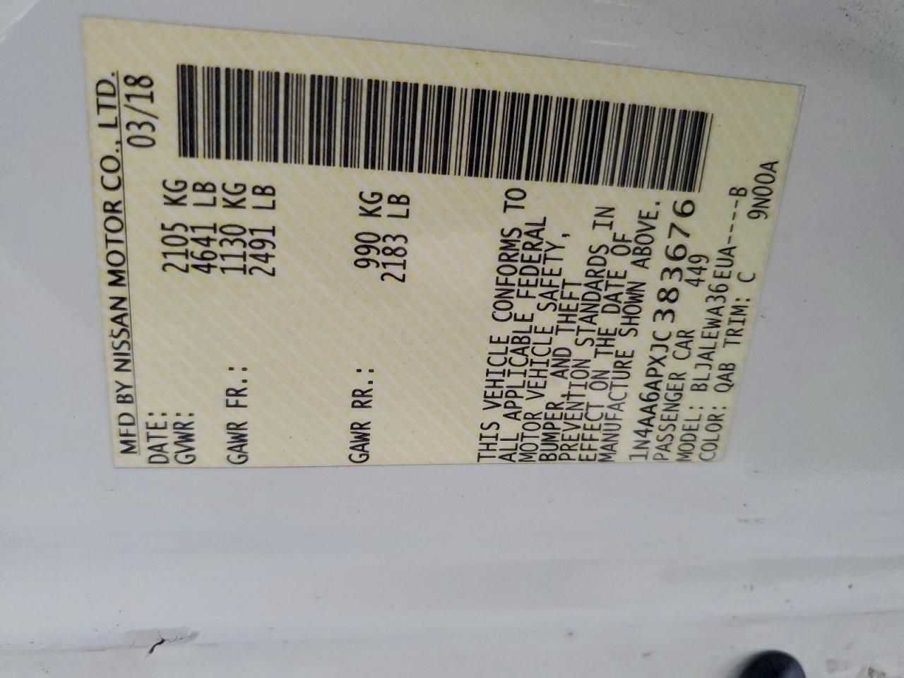 2018 Nissan Maxima 3.5s