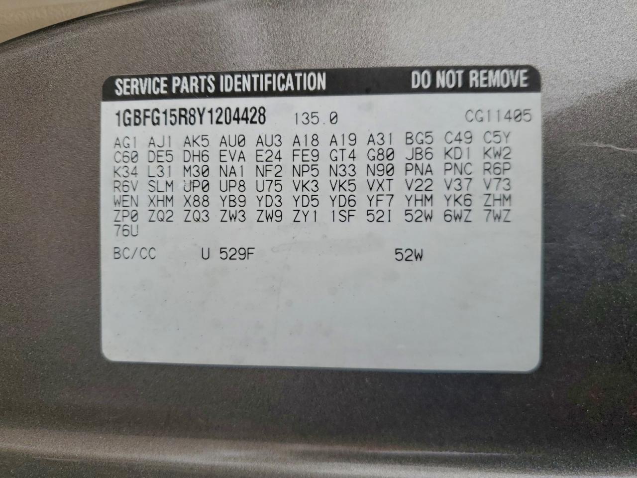 2000 Chev Express G1500