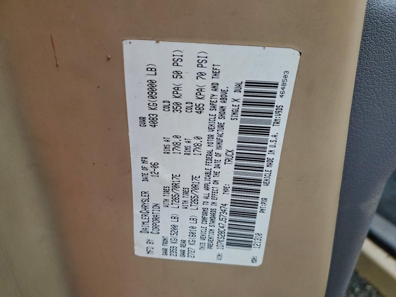 2007 Dodge Ram 2500 st