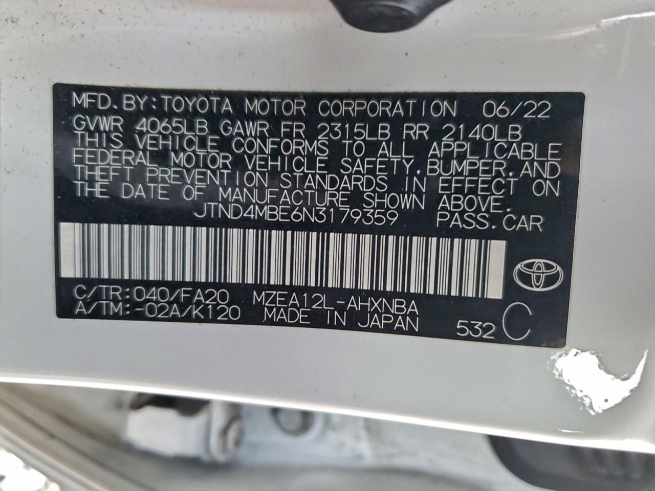 2022 Toyota Corolla se