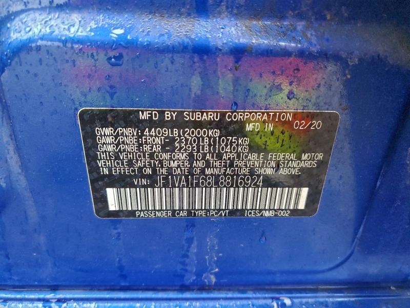 2020 Subaru Wrx Premium