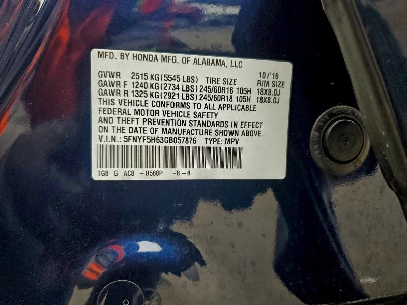 2016 Honda Pilot exl