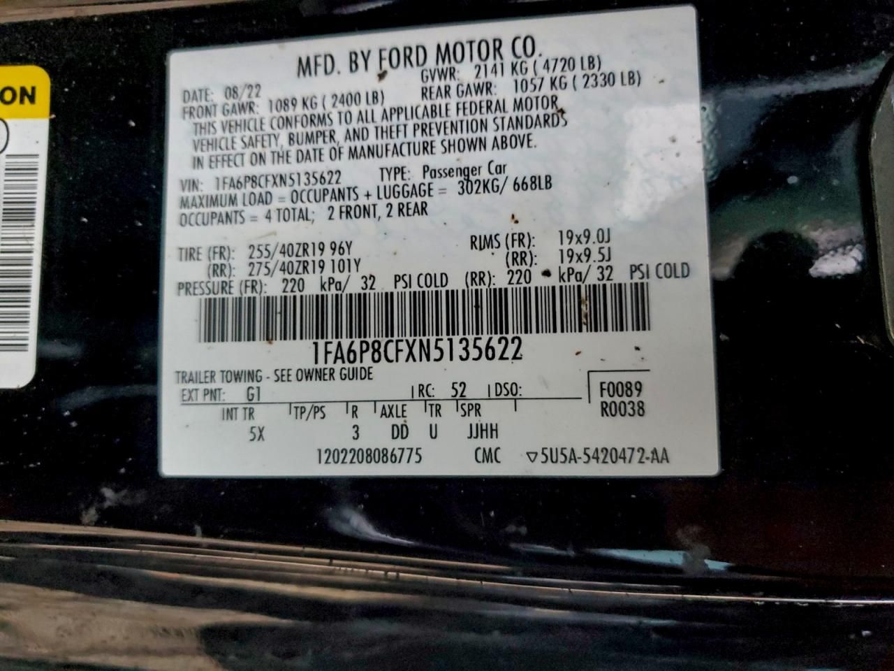 2022 Ford Mustang gt