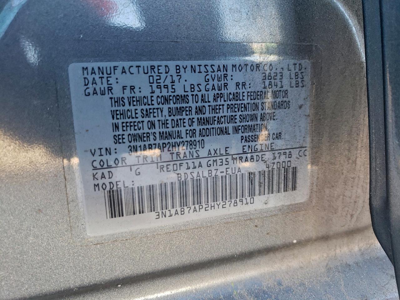 2017 Nissan Sentra s