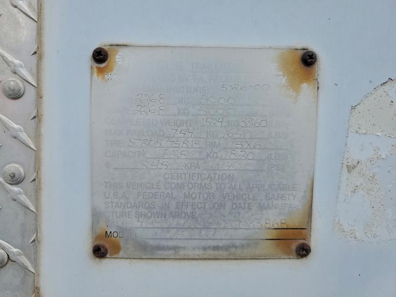 2000 Featherlite Fiber Optic Splcling Trailer