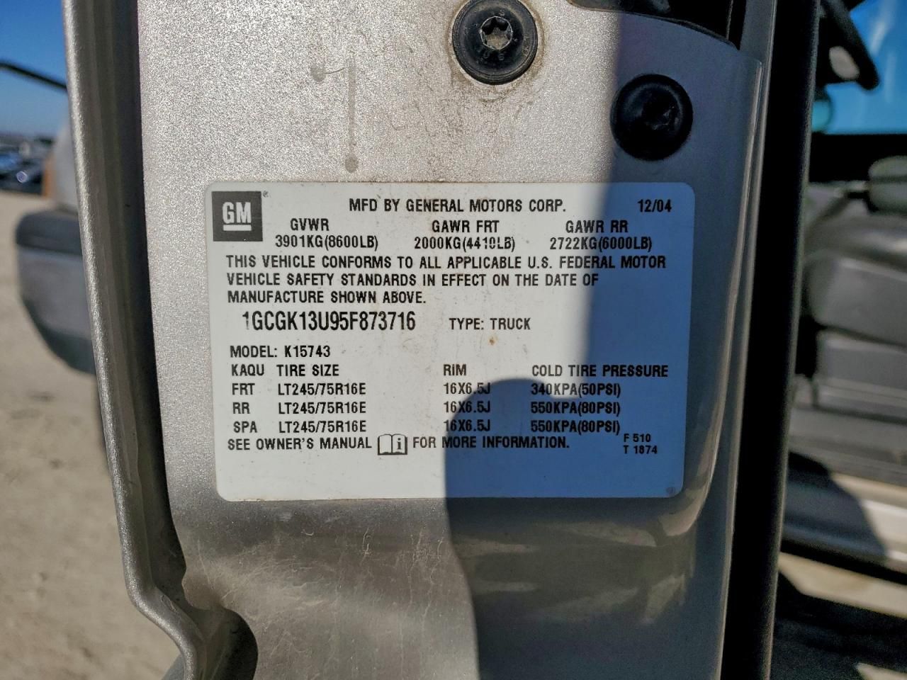 2005 Chevrolet Silverado K1500 Heavy Duty