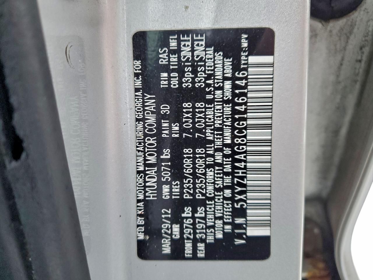 2012 Hyundai Santa fe se