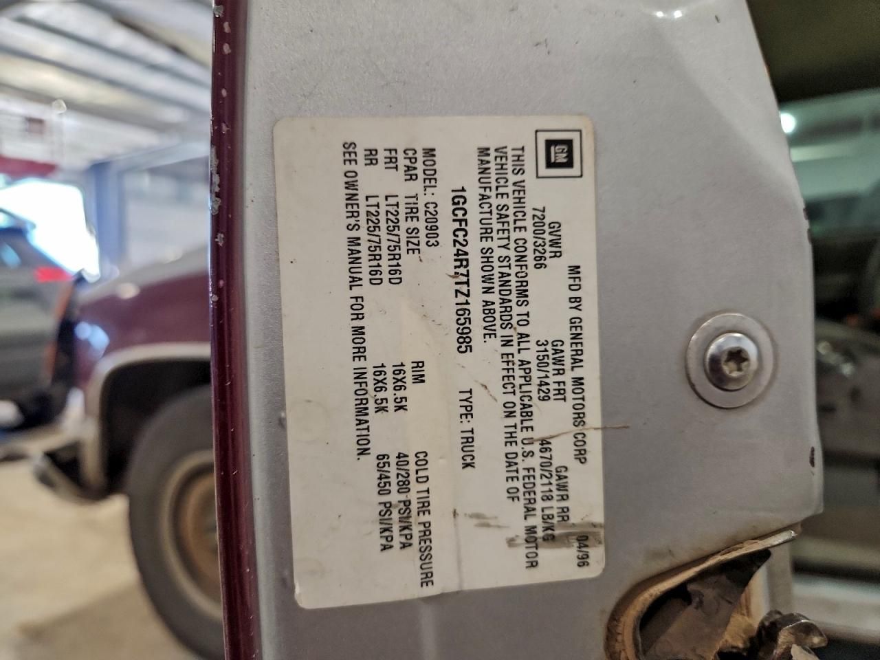 1996 Chevrolet Gmt-400 C2500