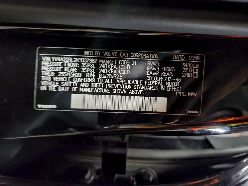 2019 Volvo Xc60 T6 Inscription