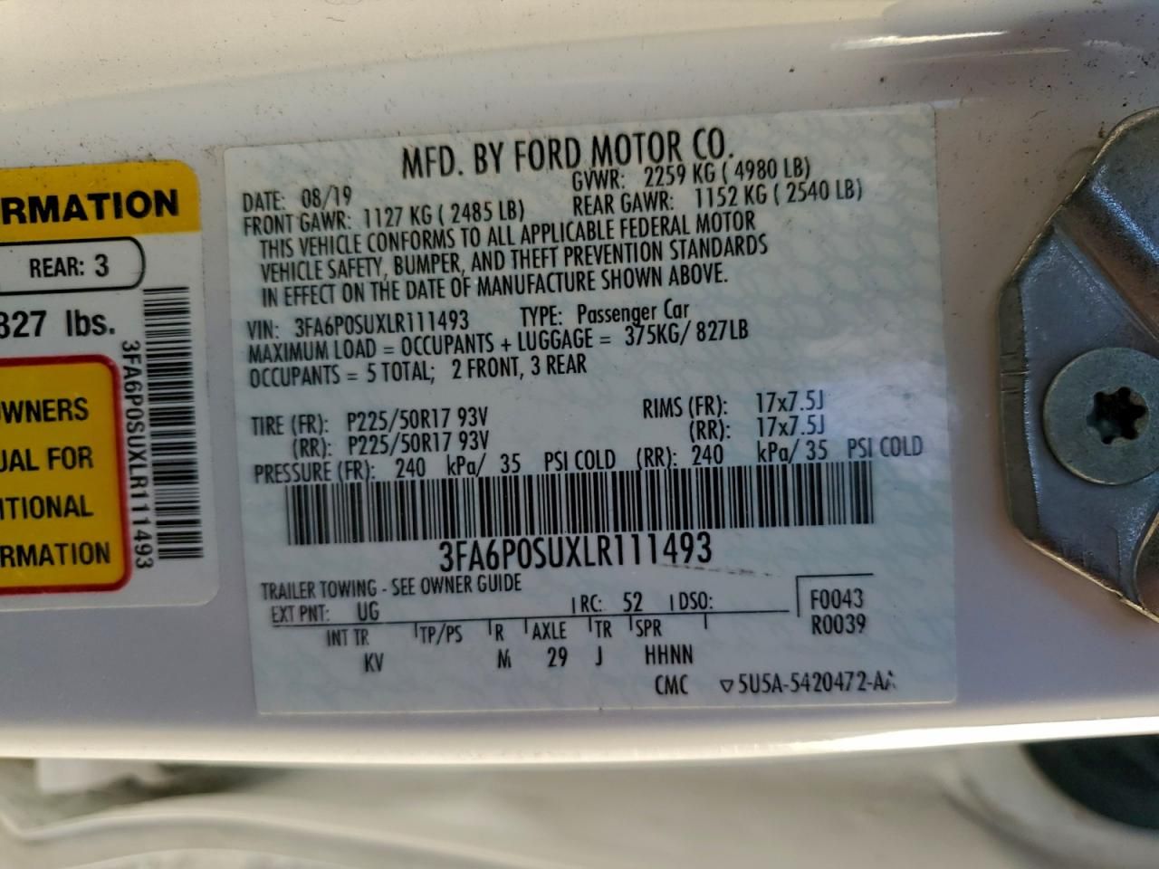 2020 Ford Fusion Titanium