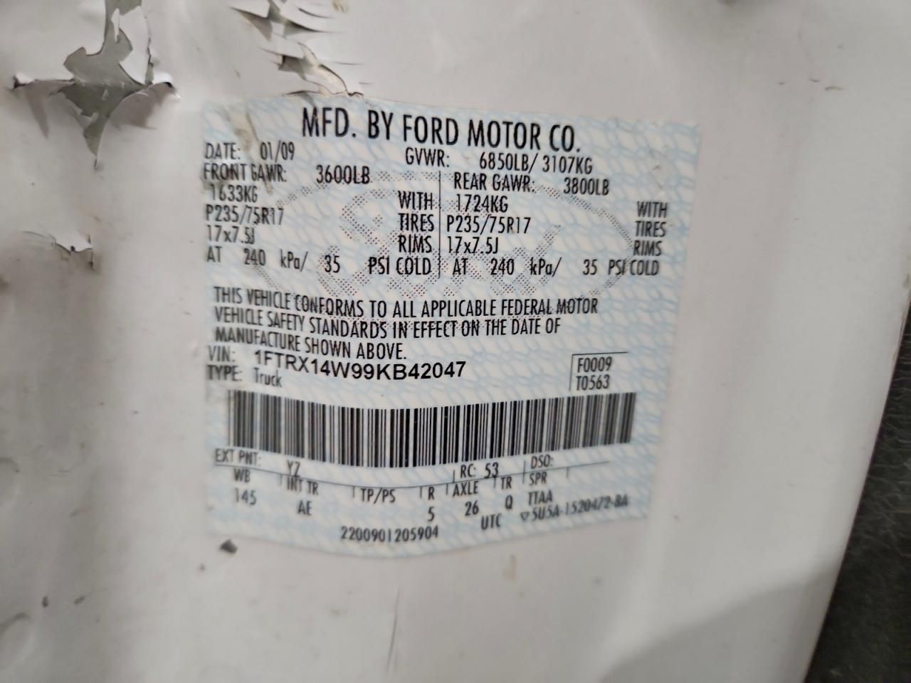 2009 Ford F150 Super cab