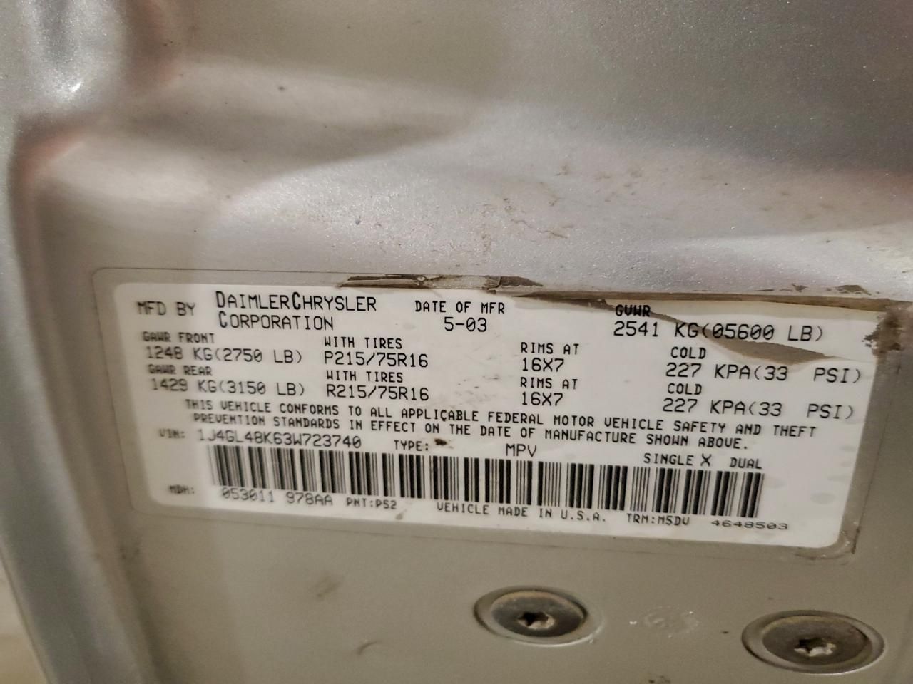 2003 Jeep Liberty Sport