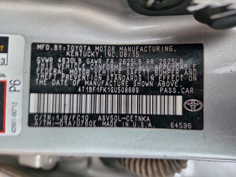 2016 Toyota Camry le