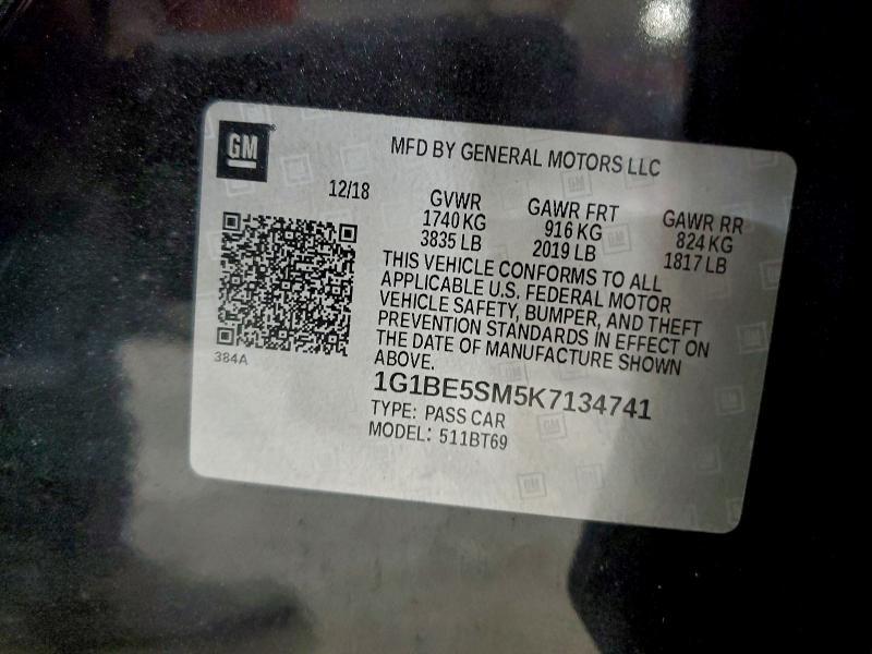 2019 Chevrolet Cruze lt